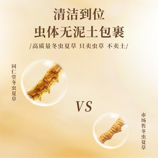 内廷上用北京同仁堂冬虫夏草4根/g20克约80根高端礼盒送人礼物送父母长辈