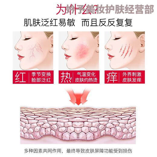 珀芙妍珀芙研舒缓保湿修护乳霜 修护肌肤屏障敏感肌728面霜 【旅 728霜10g*6支（共60g）