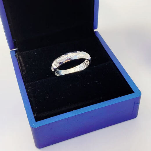 Qiuyu 9999 Pure Silver Lucky Cat Ring Women's Lucky Ring Transfer Index Finger National Trendy Birthday Chinese Valentine's Day Gift Lucky Cat Pure Silver Ring Exquisite Gift Box