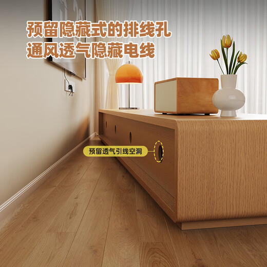 
Pashaman log style solid wood TV cabinet storage cabinet integrated living room household simple floor-standing cabinet 1.8 meters 6189Y