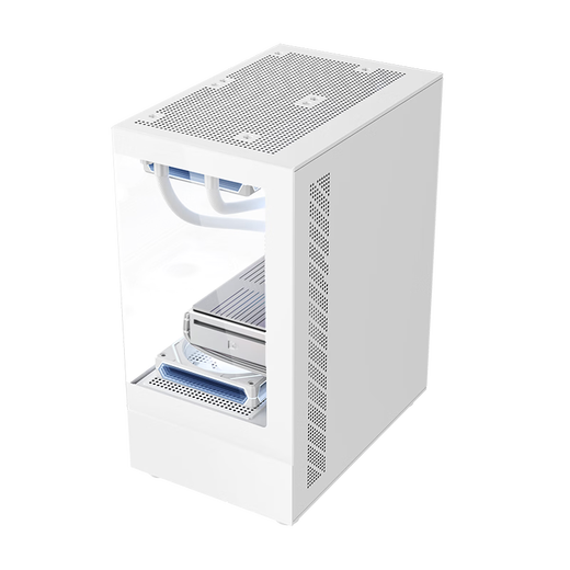 EVESKY 玄武MINI 无立柱海景房机箱 M-ATX主板/270°广角玻璃侧透 240水冷游戏电脑主机箱 支持4090显卡 玄武MINI白色【支持M-ATX主板/240水冷】