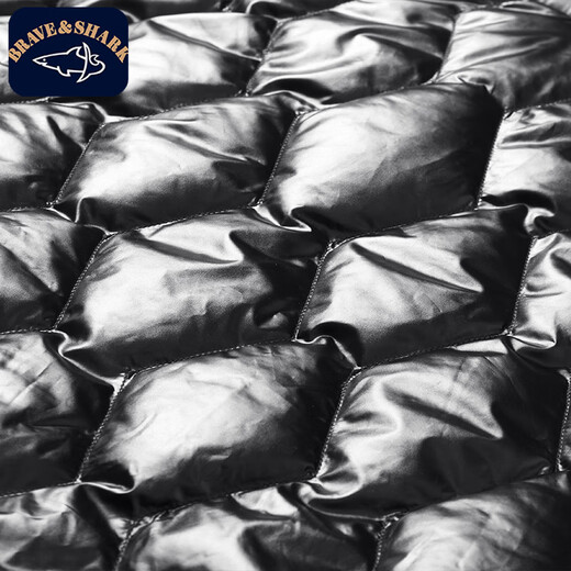 BRAVE&SHARK Men's Lightweight Down Jacket Fashionable Shiny Short Down Jacket Winter New Warm Jacket Black L (175) Recommended 120-140Jin Jin equals 0.5 kg