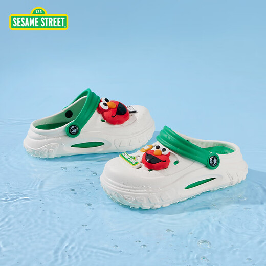 Sesame Street Children's Slippers Boys et filles Sandales Eva Baby Cave Shoes Beach Outdoor Sandales Green 26 -27 (185 mm)