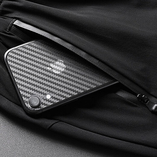 Woodpecker (TUCANO) shorts men's summer sports cropped pants loose breathable comfortable straight pants versatile pants men's black XL