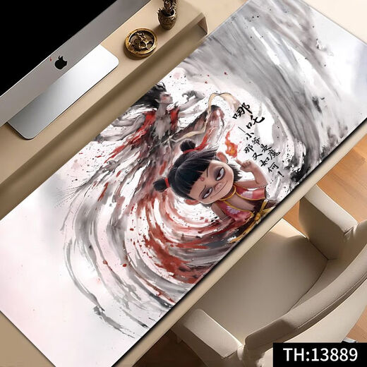 Clcey Mouse Pad Nezha Super Barge Computer Keyboard Pad 2D Mouse Pad E-Sports Computer Desk Desk Pad Lock Edge Anti-Slip Desktop 13886 Моя жизнь-моя собственная 800x300x2mm
