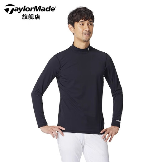 Taylormade泰勒梅高尔夫服装男士2025新款春秋防风保暖golf上衣长袖打底衫 M13118 白色 L