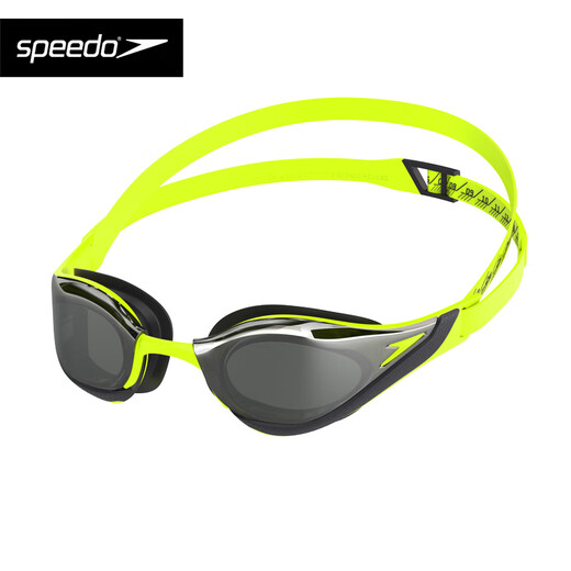 Speedo swimming goggles imported from Japan shark skin pure vision professional training competition swimming goggles waterproof anti-fog coating for men and women yellow/smoke gray 25 years new color