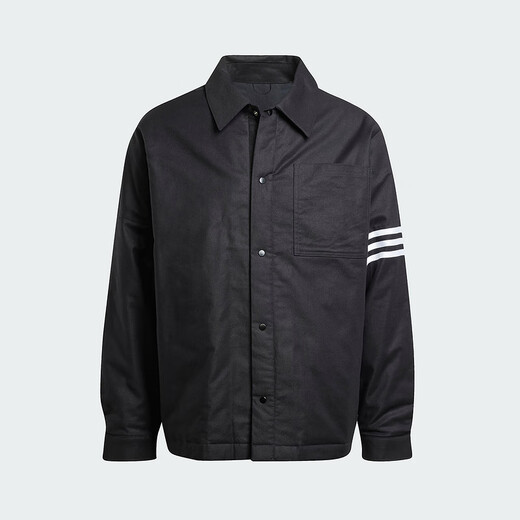 Adidas 2025 spring men's three-leaf clover short stylish comfortable warm cotton jacket JC9906 S