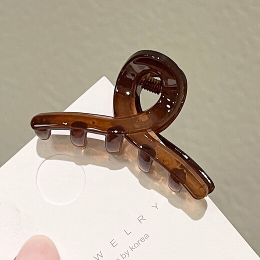 Yuqi Internet celebrity high-end hairpin, triangle gripper on the back of the head, female hairpin, shark clip, hairpin, hairpin, hairpin, jelly gray