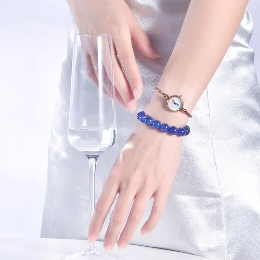Shengtengcha collection-grade natural crystal bracelet, Tanzania old mine jewelry, tanzanite bracelet, birthday gift for men and women, collection-grade tanzanite 7mm