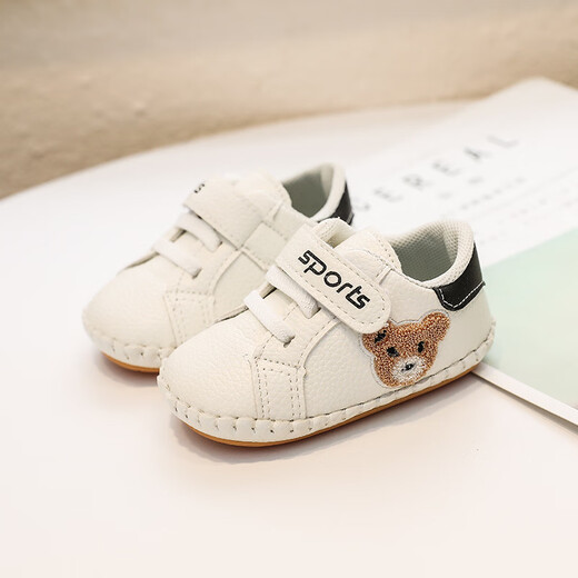 G. DUCKKIDS Little Yellow Duck Spring and Autumn Newborn Soft Sole Toddler Shoes for Boys Baby Shoes 3-6-9 months 0-1 year old Baby Shoes Orange 14 (Inner Length 11 cm)