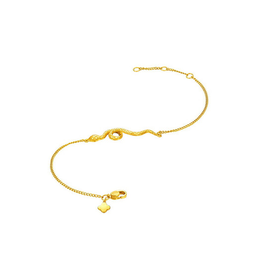 Moriyong official 18K gold-plated snake birth year bracelet for women, light luxury niche autumn and winter stacking bracelet accessories, golden snake bracelet
