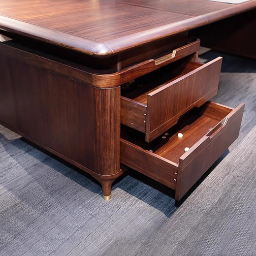 Aosenmingxin Chinese solid wood boss table CEO table high-end chairman office desk and chair combination executive desk custom furniture 3.2 meters boss table