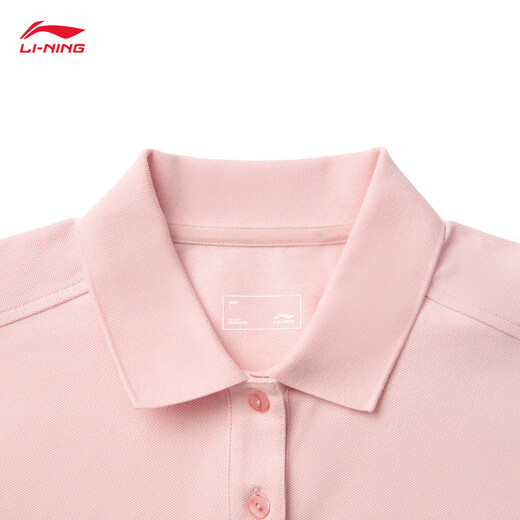 Li-Ning-Kurzärmel-Polo-Hemd für Frauen 2025 Frühlings- und Sommer-Trendy Trendy Retro Revers Casual Sports Kurzärmelig APLV166