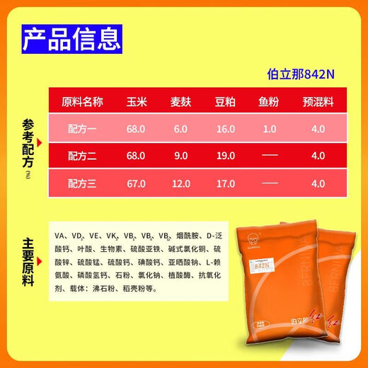 OIMG 4% compound medium pig premix concentrated feed for piglets growth and fattening nursery pig farm twins 842N 4% medium pig premix 1 piece