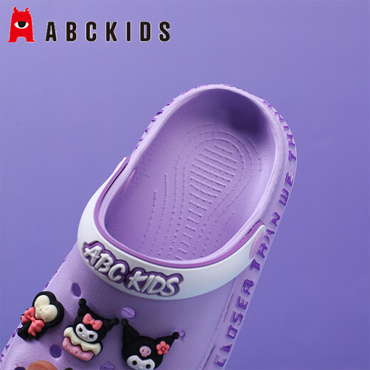 ABC Niños Slippers Sanrio de Sanrio Summer Girls Kulomi Sandalias Sobleos suaves Zapatos de playa 8605 Púrpura 33