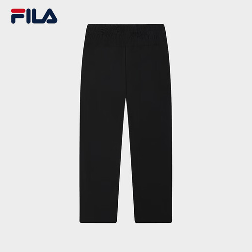 FILA 斐乐官方男装梭织长裤2025夏季新款时尚休闲凉感干爽直口裤 正黑色-BK 2XL 185/92A/XXL