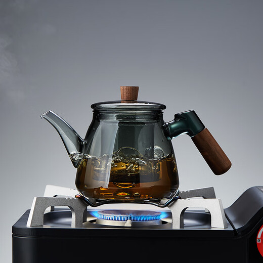 Mesni thickened glass teapot heat-resistant smoky gray glass tea maker home with filter kung fu tea set
