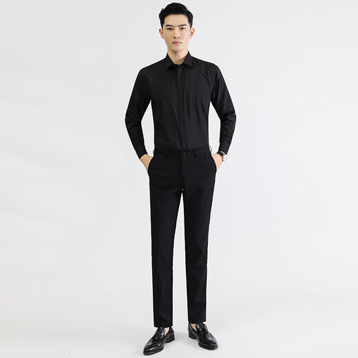 Ayou fat elastic anti-wrinkle long-sleeved shirt business wedding groomsmen base white shirt white 7XL recommended 215-230Jin Jin is equal to 0.5 kg