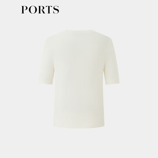 Ports Women's Clothing 2023 Sweater de manga larga de primavera y verano LP9K719SKT021 Milk White S