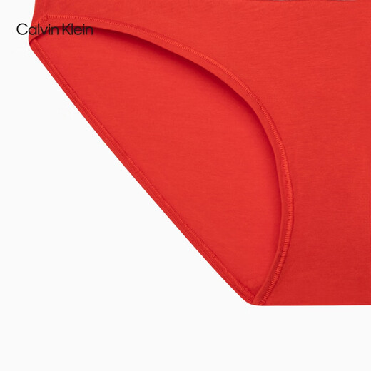 Calvin Klein内衣【明星同款摩登引力带】女士ck提花比基尼三角内裤女F3787AD VO3-胭脂红 1条 M