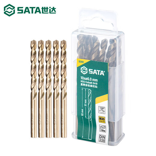 SATA 10-piece set of straight shank cobalt twist drills 4.2 MM 52342