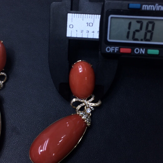 Zhaohao Coral Drop Earrings Exquisite and Elegant Tibetan Earrings Large Earrings