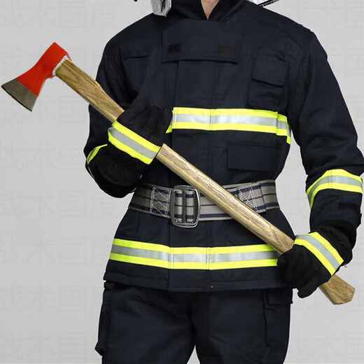 Tactical Nation 90cm Fire Fighting Axe, Unedged, Forest Fire Protection and Demolition Tools, Hardware Tools, Carbon Steel Taipei Ax