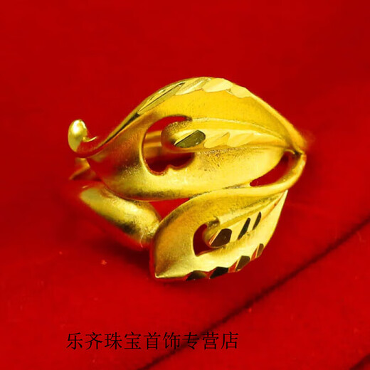 DOMEN yellow I gold ring women's pure gold peacock phoenix feather luxury wedding jewelry 0.15 boutique version