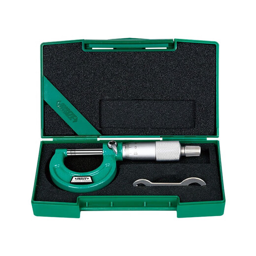 INSIZE outer diameter micrometer mechanical spiral micrometer industrial grade measuring tool high precision 0.01mm/3203 3203-50AC range 25-50x0.01mm with standard rod