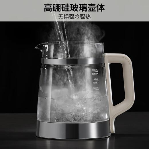 Joyoung Double Stainless Steel Health Pot 1.8L Large Capacity Glass Flower Teapot Tea Maker 316L Stainless Steel 24-Hour Reservation Electric Kettle Hot Water Kettle Kettle WY196
