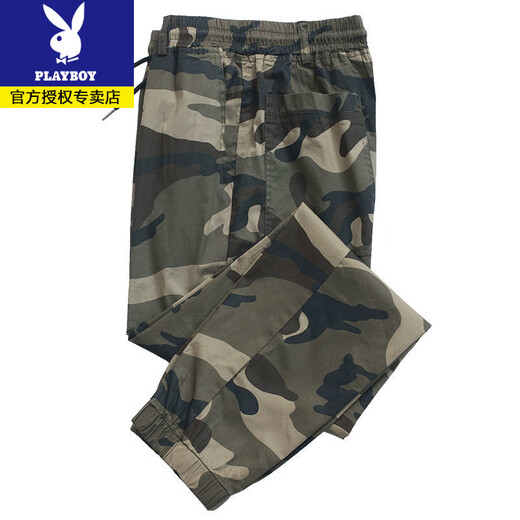 Playboy Spring, Sommer und Herbst Stretchhose für Männer lose und vielseitige trendige Fußgänger-Tarn-Tarn-Arbeitskleidung für Arbeitsplätze für Arbeitsschutzhosen für Männer 826 Frühlings- und Herbst-Dicke-Stil vier Taschen Fuß-Länge-Hosen 4xl 190 (180-200jin [Jin gleich 0,5 kg]))