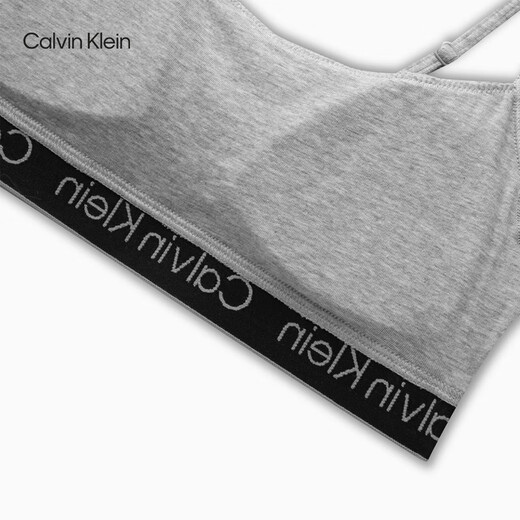 Calvin Klein underwear [Chinese Valentine's Day gift] 25 spring and summer women's ck no-wire light sports vest bra QP2982O P7A-Coconut Blue Gray M