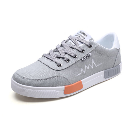 Changxiang Huili 2024 autumn new canvas shoes for men Korean style men's board shoes student versatile cloth shoes breathable trendy shoes men's shoes 6636 black and white 39