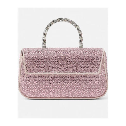 Versace Crystal Mini Bag Crystal Clear Magnetic Flip Adjustable Shoulder Strap Multi-purpose Hand-Hand Crossbody Dual-Use Nude Color Unicode