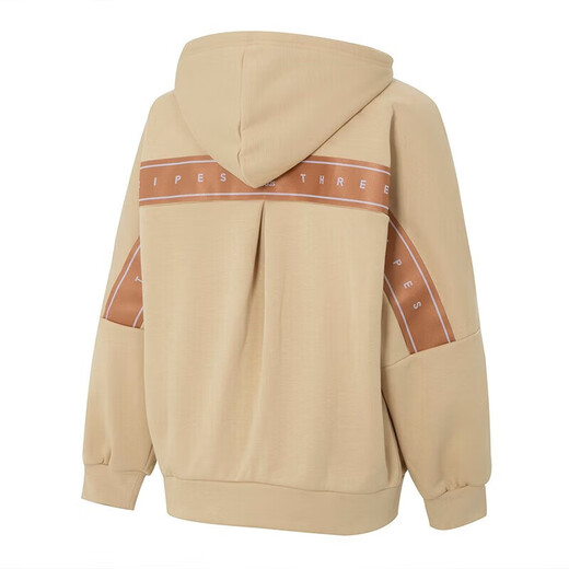 Adidas (adidas) Jacke für Frauen, Herbst und Winter Neue Outdoor-Fitness Sportswear Classic Klassiker dreistreifen Plüsch mit Kapuze Casual Jacket IK9893 Khaki Inner Ripped XL