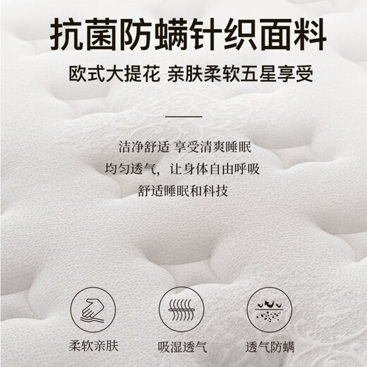 SHARENOW五星酒店希尔顿静音弹簧独立乳胶床垫真空压缩卷包席梦思超软加厚 希尔顿零压舒适款【28厚】 1350mm*2000mm