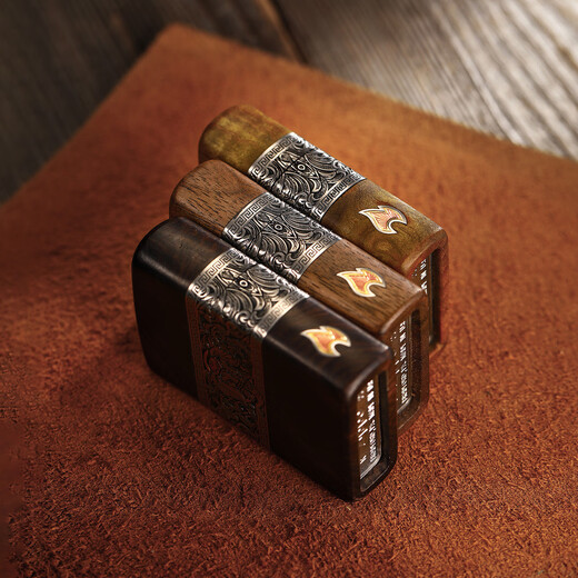 ZIPPO【如意吉象】情人节精选打火机煤油黄金樟镶嵌大象高档木质礼盒男 如意吉象-紫光檀（DY9902TM） 均码