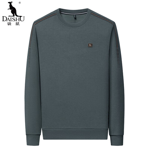 Camiseta de manga larga para hombres de canguano Camiseta 2024 Autumn Round Neck Sweet Sweins Swein Men's Spring y Autumn Middle-Edge Daddy's Wear Wafle Base Bass