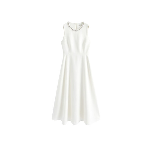 Mandy Zhang weißes Mondkleid genageltes weißes Kleid weibliche Temperament Verlobungskleid Lange Weste Rock Mondlicht Göttin S s