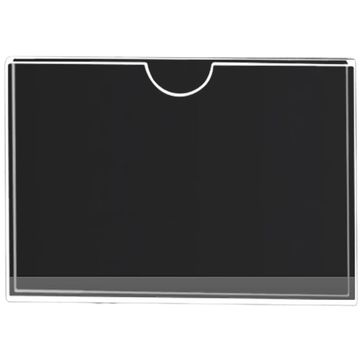 Haoscorp transparent acrylic card slot A4 horizontal style (double layer) announcement display board card slot post card photo frame display card
