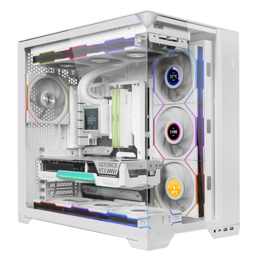 LIANLI Lianli building block fan fourth generation LCD wireless version TL120 Wireless positive leaf single white/requires controller