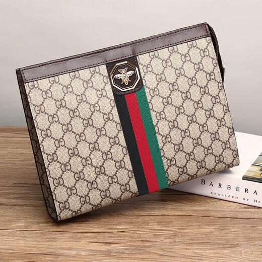 Chi yi Herren Handtasche Herren leichte Luxus Casual Envelope Bag Handheld Bag Herren Reißverschluss Handtasche Chinesisches Geburtstagsgeschenk braun