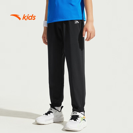 Anta children's woven sports trousers for boys and girls 2025 summer comfortable and thin woven sports trousers A72527501