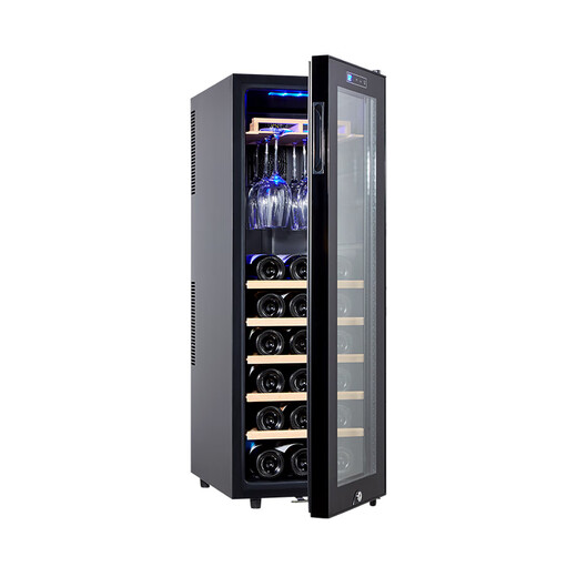 Axis red wine cabinet constant temperature wine cabinet household tea cabinet refrigerated red wine cabinet living room red wine refrigerator hanging cup with lock Zhenhei series C model 18-30 hanging cups with lock