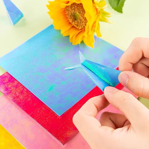 Morning light (M/G) handmade flash origami 14.5cm color 40 page paper children's puzzle student origami cartoon flash square FPYNH683 1 package (send 1 piece of rubber)