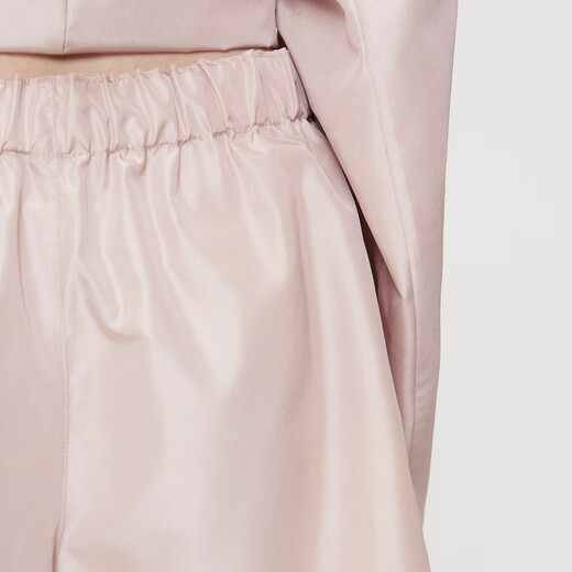 Jnby/Jiangnan Buyi [ESG -Umweltschutz] Frühlings- und Sommershorts Einfache elastische Taille losen einfacher gerade 5o5e11970 674/mittelgraues Pulver xs