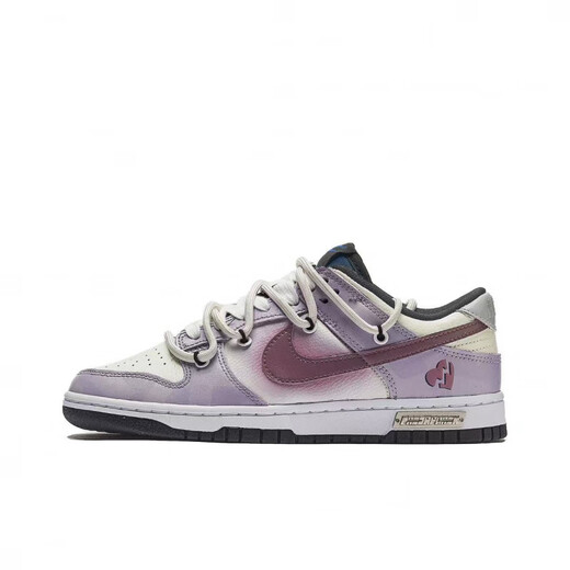 耐克（NIKE）球鞋定制 DunkLow熊猫恶作剧树莓复古做旧薰衣草紫板鞋 DH9765-300/CW1590-100 定 35.5