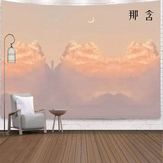 XMSJ bedside background cloth feels light and luxurious simple hanging cloth bedroom wall cloth dormitory bedside decoration room wall mural 1583 (velvet cloth) collection 150 height * 200 width CM (exclusive installation package)