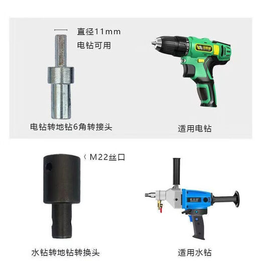 Bojet Special Drill Petrol Drill Bit Ground Hole Digging Head Hole Drilling Rod Electric Hammer Spiral Digging Drill Bit 15cm Alloy Double-leaf Drill Bit